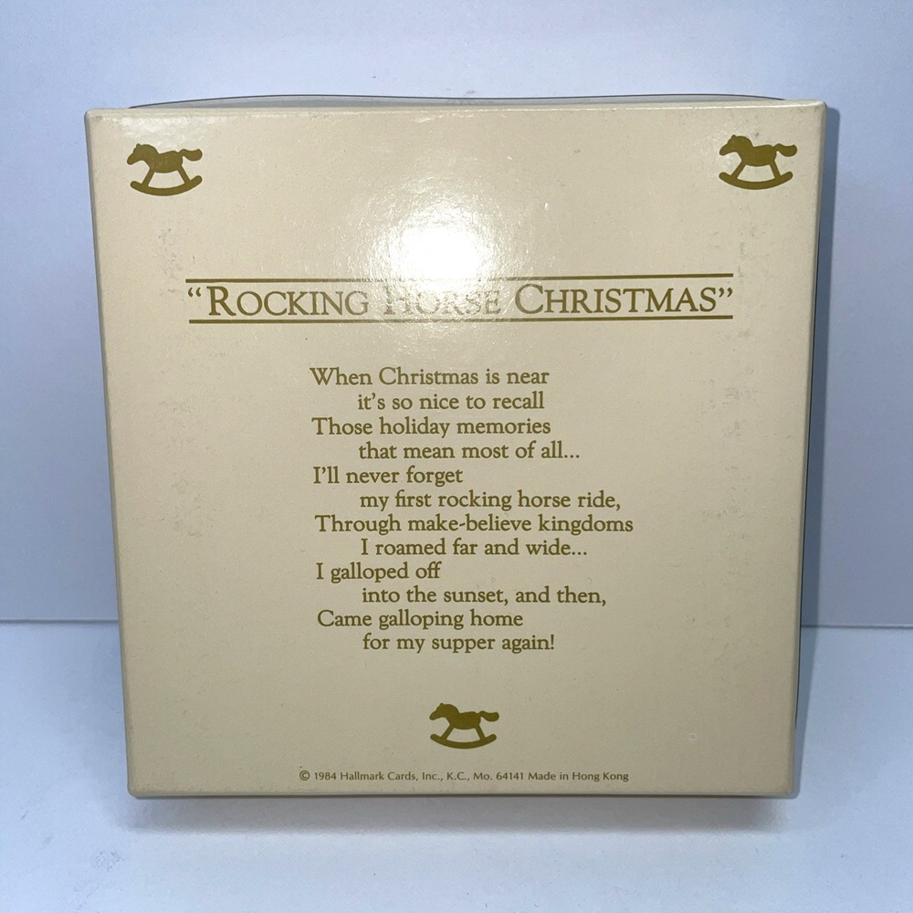 1984 Hallmark Keepsake Ornament Christmas Rocking Horse 4th in Collectors Series - Picture 2 of 2